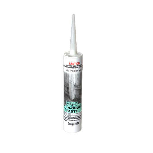 In-Ground Paste wood preservative – heavy-duty copper paste for groundline timber protection against decay & borers. cartridge 280g