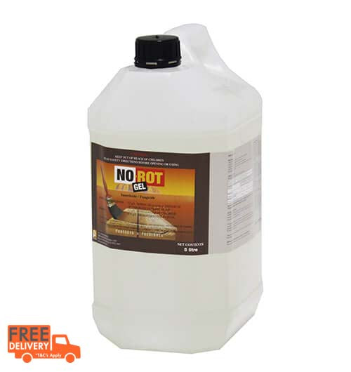 No-Rot Gel wood preservative – ready-to-use water-based brush-on to stop decay, mould & insect attack. 5 litre