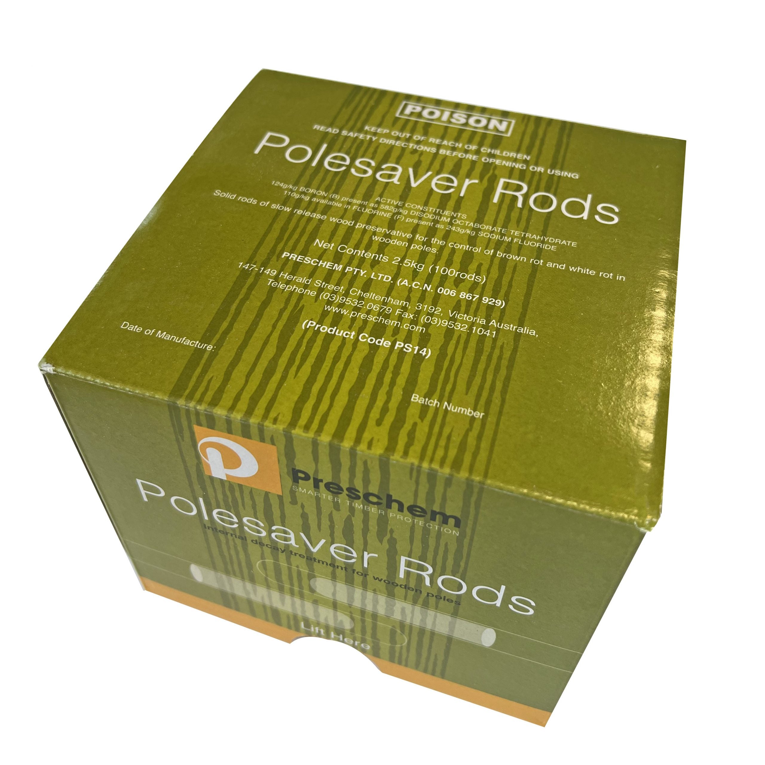 Utility pole treated with Polesaver Rods PS14 – proven remedial rod treatment for large-diameter infrastructure poles