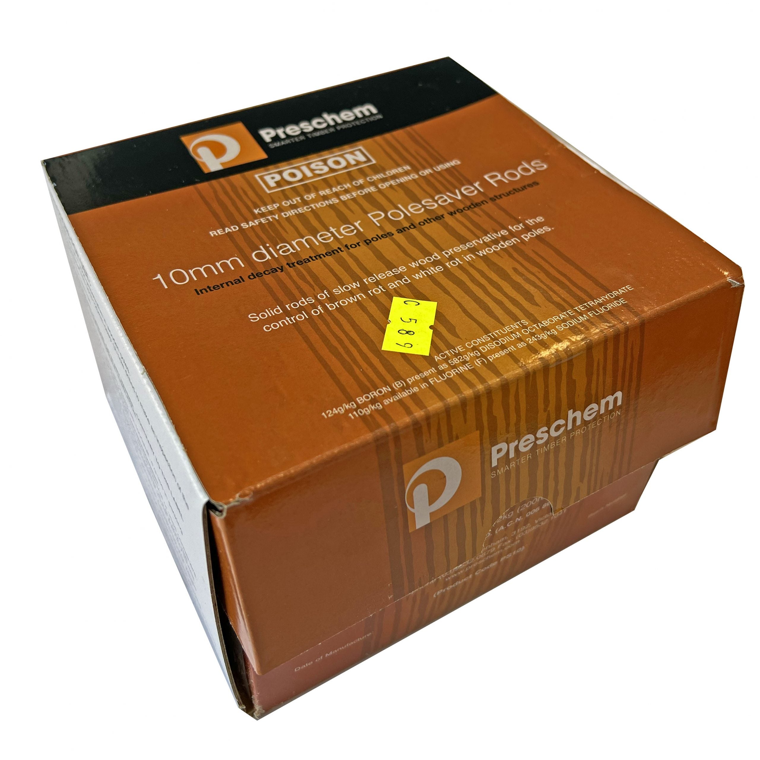 Polesaver Rods PS10 boron and fluoride rod kit for in-situ remedial timber pole decay and termite treatment