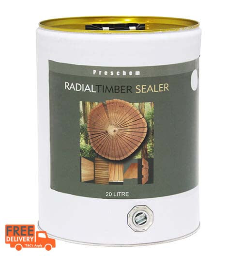Before & after with Radial Timber Sealer – clear oil maintains natural silver-grey finish; water repellent for 6 months. 20 Litre